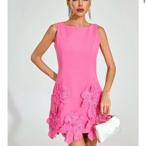 Pink Floral Mini Dress